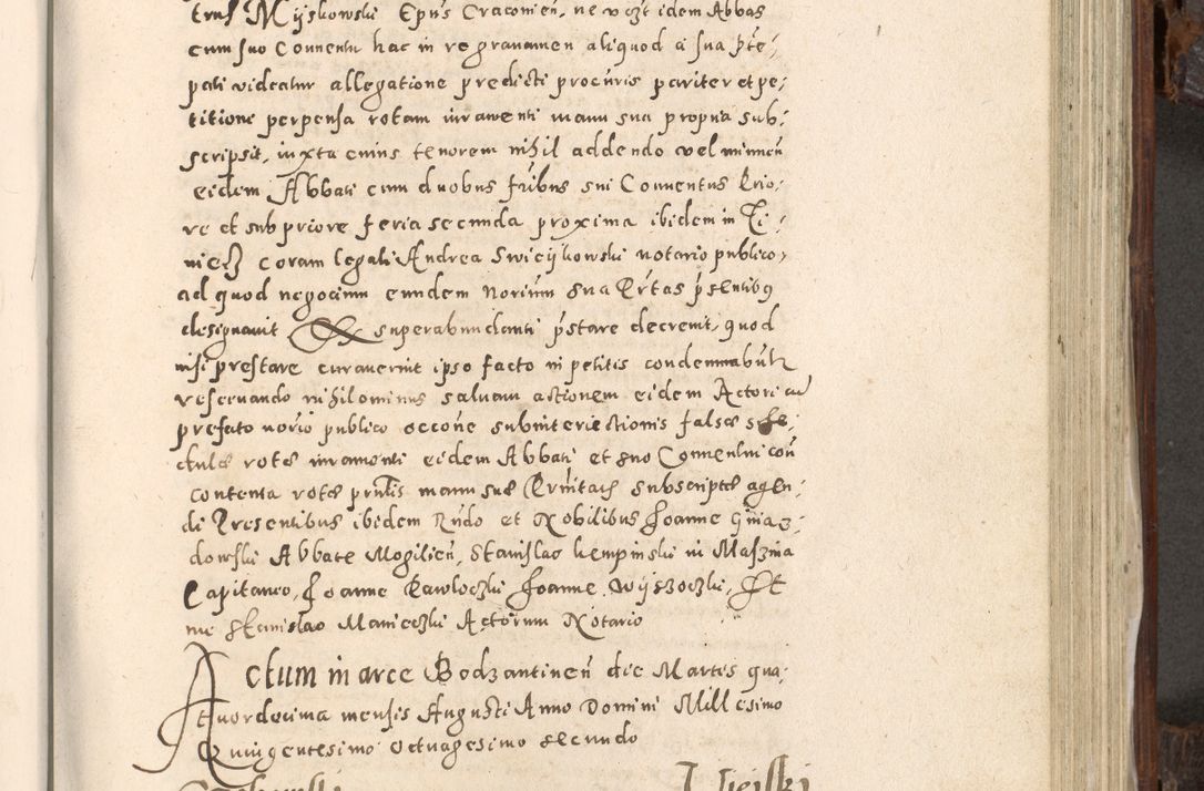 Zdjęcie nr 670 dla obiektu archiwalnego: Acta actorum, constitutionum, obligationum, resignationum, quietationum tempore R. D. Petr Myszkowski, episcopi Cracoviensis, qui post mortem R. D. Francisci Krasiński, episcopi Cracoviensis solius Dei optimi maximi benignitate, Serenissimi Stephani regis Poloniase favore et clementia ex Plocensi ad Cracoviensem auctoritate Ssmi Gregorii XIII successit ab anno 1577 mense Novembri ad annum 1591 mensem Aprilem successive acticatorum.