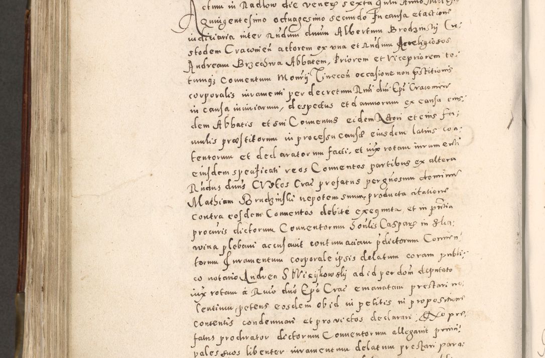 Zdjęcie nr 669 dla obiektu archiwalnego: Acta actorum, constitutionum, obligationum, resignationum, quietationum tempore R. D. Petr Myszkowski, episcopi Cracoviensis, qui post mortem R. D. Francisci Krasiński, episcopi Cracoviensis solius Dei optimi maximi benignitate, Serenissimi Stephani regis Poloniase favore et clementia ex Plocensi ad Cracoviensem auctoritate Ssmi Gregorii XIII successit ab anno 1577 mense Novembri ad annum 1591 mensem Aprilem successive acticatorum.