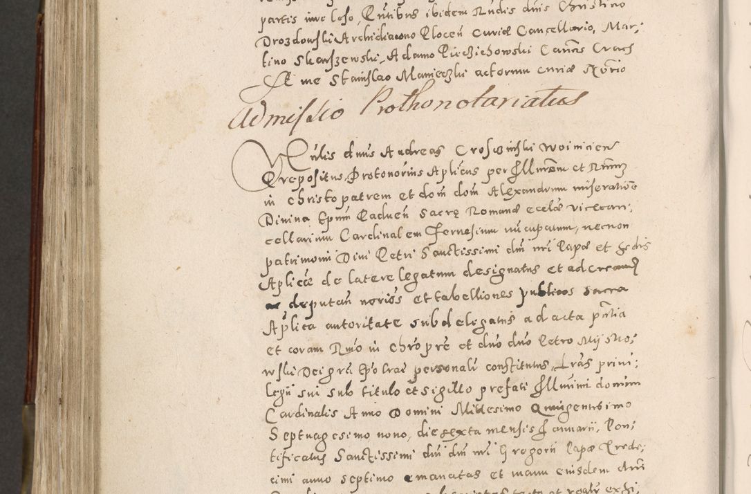 Zdjęcie nr 663 dla obiektu archiwalnego: Acta actorum, constitutionum, obligationum, resignationum, quietationum tempore R. D. Petr Myszkowski, episcopi Cracoviensis, qui post mortem R. D. Francisci Krasiński, episcopi Cracoviensis solius Dei optimi maximi benignitate, Serenissimi Stephani regis Poloniase favore et clementia ex Plocensi ad Cracoviensem auctoritate Ssmi Gregorii XIII successit ab anno 1577 mense Novembri ad annum 1591 mensem Aprilem successive acticatorum.
