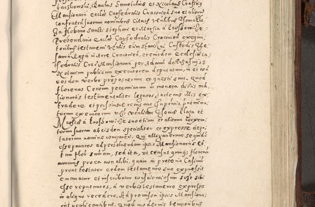 Zdjęcie nr 654 dla obiektu archiwalnego: Acta actorum, constitutionum, obligationum, resignationum, quietationum tempore R. D. Petr Myszkowski, episcopi Cracoviensis, qui post mortem R. D. Francisci Krasiński, episcopi Cracoviensis solius Dei optimi maximi benignitate, Serenissimi Stephani regis Poloniase favore et clementia ex Plocensi ad Cracoviensem auctoritate Ssmi Gregorii XIII successit ab anno 1577 mense Novembri ad annum 1591 mensem Aprilem successive acticatorum.