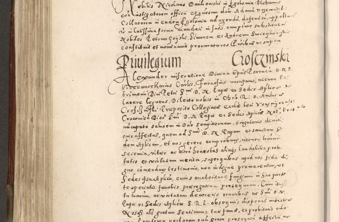 Zdjęcie nr 649 dla obiektu archiwalnego: Acta actorum, constitutionum, obligationum, resignationum, quietationum tempore R. D. Petr Myszkowski, episcopi Cracoviensis, qui post mortem R. D. Francisci Krasiński, episcopi Cracoviensis solius Dei optimi maximi benignitate, Serenissimi Stephani regis Poloniase favore et clementia ex Plocensi ad Cracoviensem auctoritate Ssmi Gregorii XIII successit ab anno 1577 mense Novembri ad annum 1591 mensem Aprilem successive acticatorum.