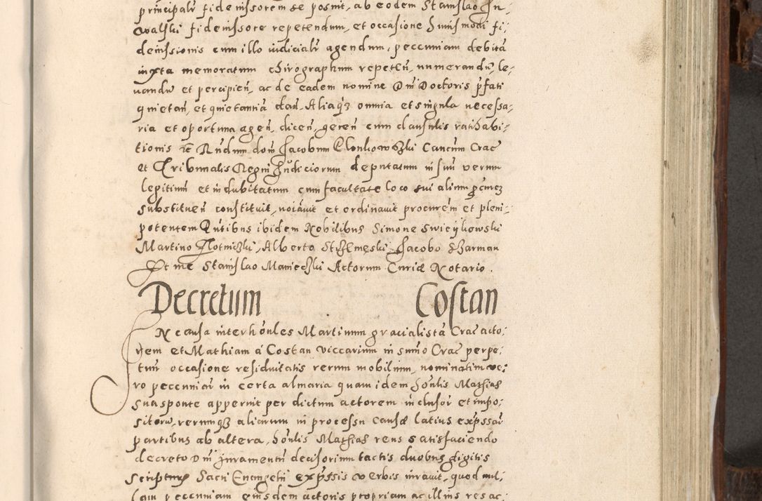 Zdjęcie nr 648 dla obiektu archiwalnego: Acta actorum, constitutionum, obligationum, resignationum, quietationum tempore R. D. Petr Myszkowski, episcopi Cracoviensis, qui post mortem R. D. Francisci Krasiński, episcopi Cracoviensis solius Dei optimi maximi benignitate, Serenissimi Stephani regis Poloniase favore et clementia ex Plocensi ad Cracoviensem auctoritate Ssmi Gregorii XIII successit ab anno 1577 mense Novembri ad annum 1591 mensem Aprilem successive acticatorum.