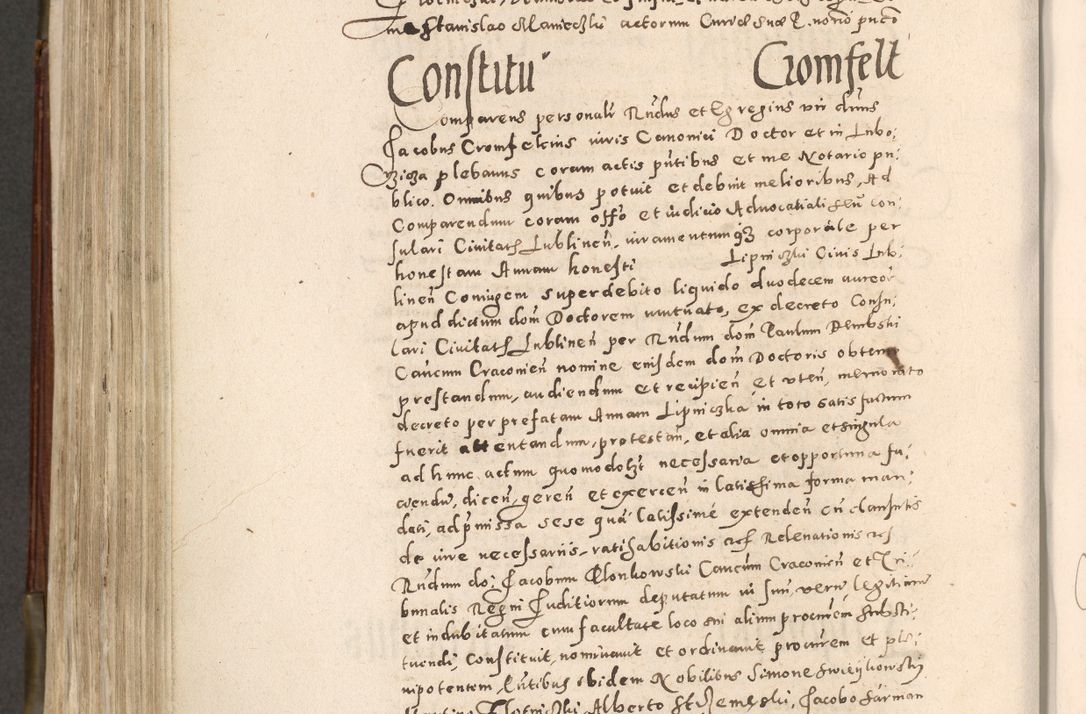 Zdjęcie nr 647 dla obiektu archiwalnego: Acta actorum, constitutionum, obligationum, resignationum, quietationum tempore R. D. Petr Myszkowski, episcopi Cracoviensis, qui post mortem R. D. Francisci Krasiński, episcopi Cracoviensis solius Dei optimi maximi benignitate, Serenissimi Stephani regis Poloniase favore et clementia ex Plocensi ad Cracoviensem auctoritate Ssmi Gregorii XIII successit ab anno 1577 mense Novembri ad annum 1591 mensem Aprilem successive acticatorum.