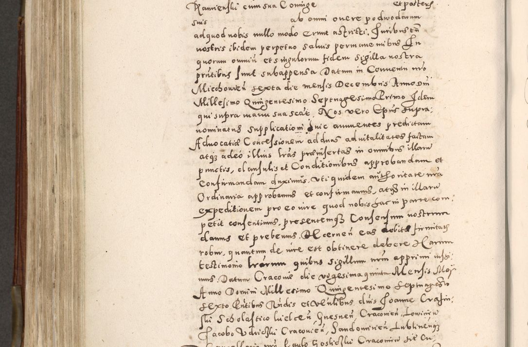 Zdjęcie nr 645 dla obiektu archiwalnego: Acta actorum, constitutionum, obligationum, resignationum, quietationum tempore R. D. Petr Myszkowski, episcopi Cracoviensis, qui post mortem R. D. Francisci Krasiński, episcopi Cracoviensis solius Dei optimi maximi benignitate, Serenissimi Stephani regis Poloniase favore et clementia ex Plocensi ad Cracoviensem auctoritate Ssmi Gregorii XIII successit ab anno 1577 mense Novembri ad annum 1591 mensem Aprilem successive acticatorum.