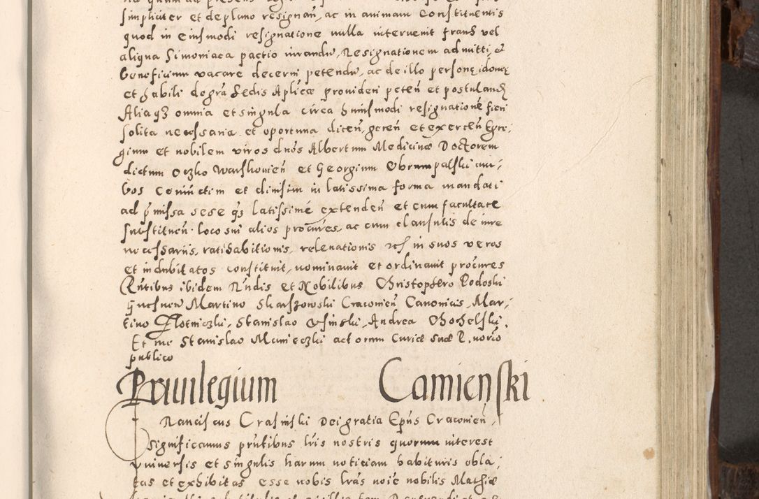 Zdjęcie nr 642 dla obiektu archiwalnego: Acta actorum, constitutionum, obligationum, resignationum, quietationum tempore R. D. Petr Myszkowski, episcopi Cracoviensis, qui post mortem R. D. Francisci Krasiński, episcopi Cracoviensis solius Dei optimi maximi benignitate, Serenissimi Stephani regis Poloniase favore et clementia ex Plocensi ad Cracoviensem auctoritate Ssmi Gregorii XIII successit ab anno 1577 mense Novembri ad annum 1591 mensem Aprilem successive acticatorum.