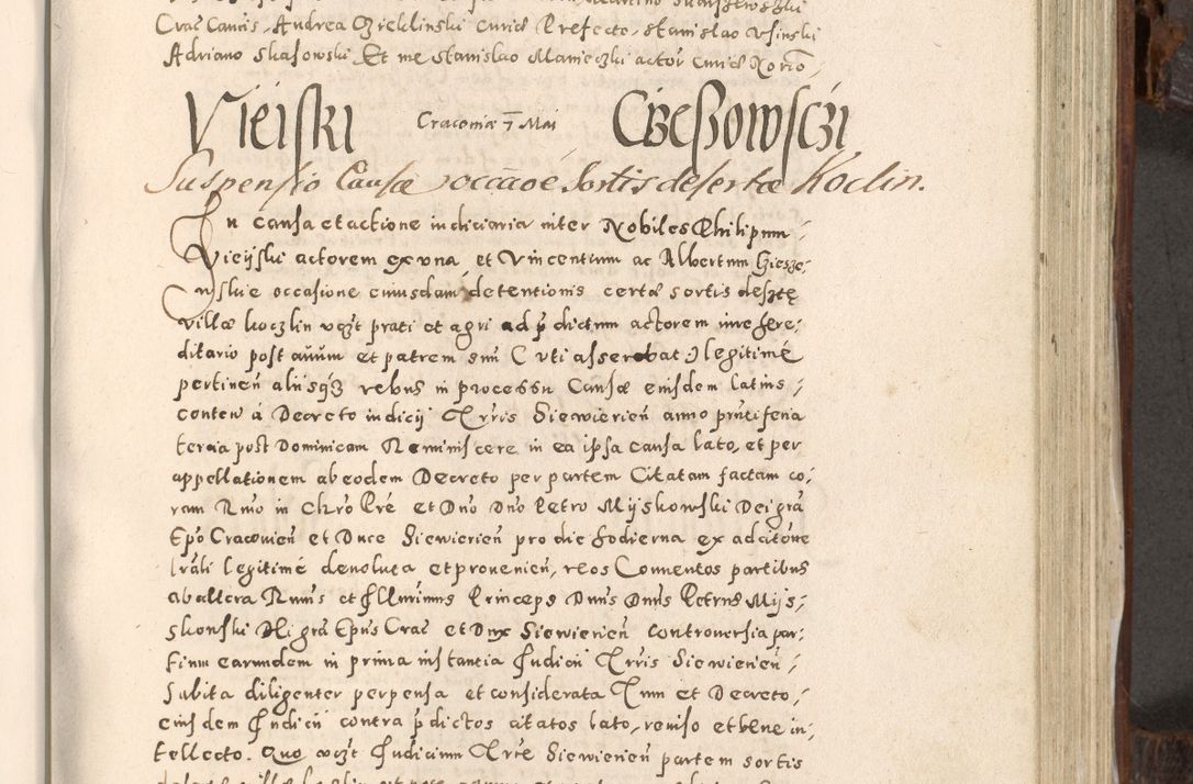 Zdjęcie nr 640 dla obiektu archiwalnego: Acta actorum, constitutionum, obligationum, resignationum, quietationum tempore R. D. Petr Myszkowski, episcopi Cracoviensis, qui post mortem R. D. Francisci Krasiński, episcopi Cracoviensis solius Dei optimi maximi benignitate, Serenissimi Stephani regis Poloniase favore et clementia ex Plocensi ad Cracoviensem auctoritate Ssmi Gregorii XIII successit ab anno 1577 mense Novembri ad annum 1591 mensem Aprilem successive acticatorum.
