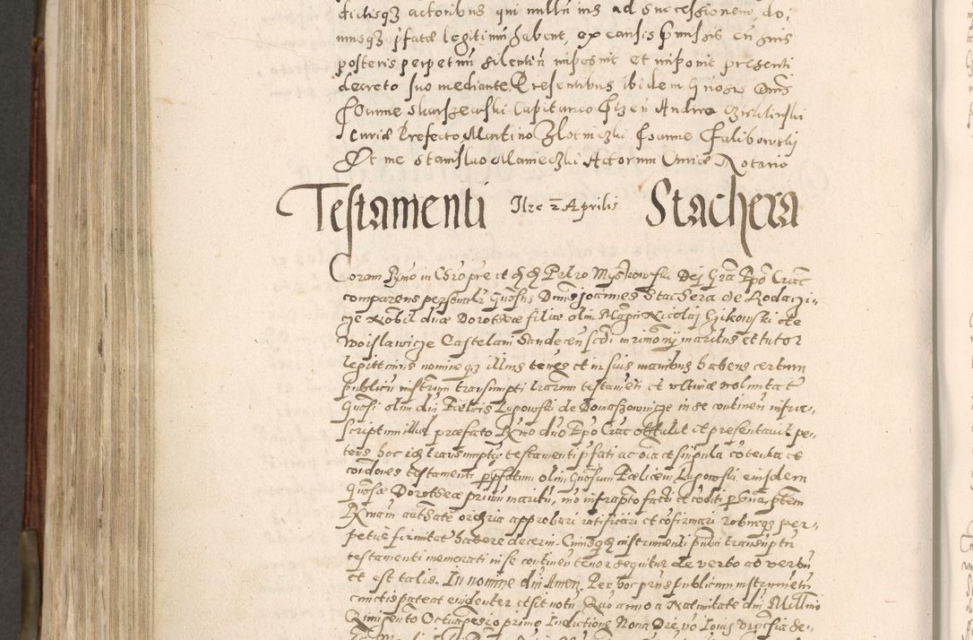 Zdjęcie nr 635 dla obiektu archiwalnego: Acta actorum, constitutionum, obligationum, resignationum, quietationum tempore R. D. Petr Myszkowski, episcopi Cracoviensis, qui post mortem R. D. Francisci Krasiński, episcopi Cracoviensis solius Dei optimi maximi benignitate, Serenissimi Stephani regis Poloniase favore et clementia ex Plocensi ad Cracoviensem auctoritate Ssmi Gregorii XIII successit ab anno 1577 mense Novembri ad annum 1591 mensem Aprilem successive acticatorum.