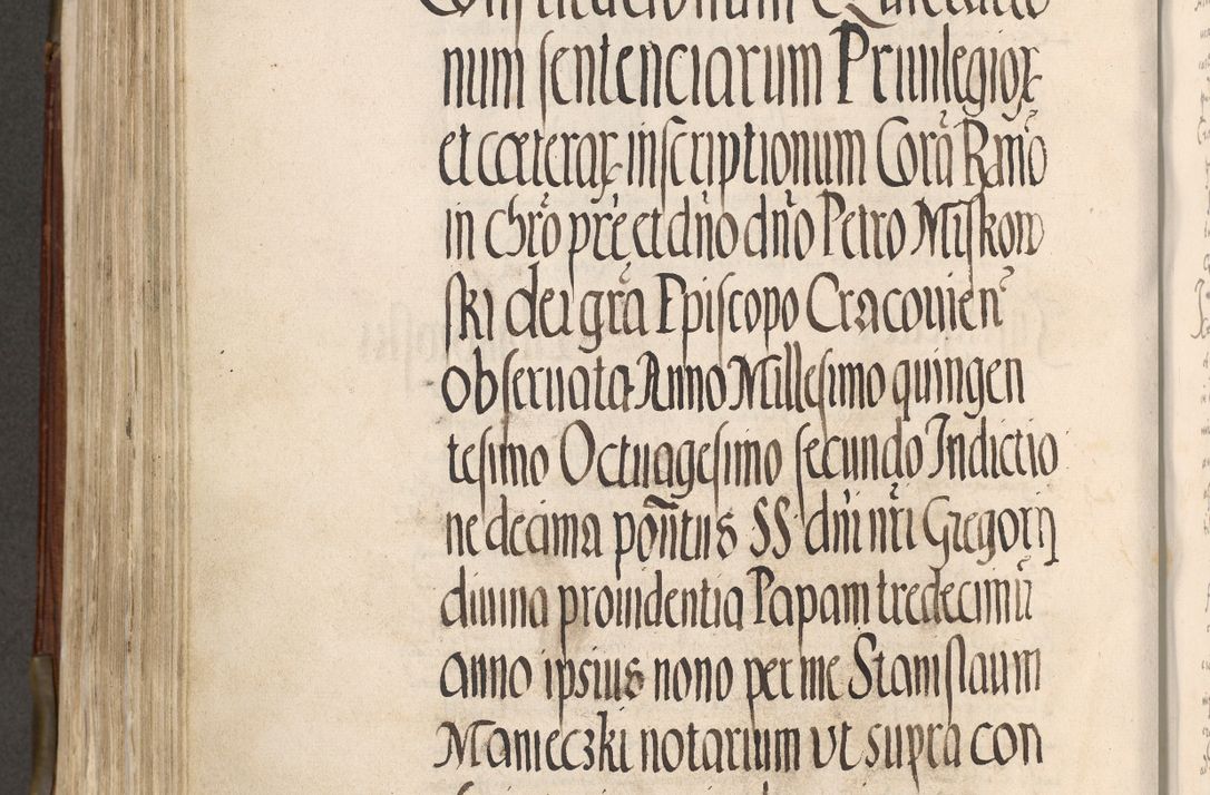 Zdjęcie nr 621 dla obiektu archiwalnego: Acta actorum, constitutionum, obligationum, resignationum, quietationum tempore R. D. Petr Myszkowski, episcopi Cracoviensis, qui post mortem R. D. Francisci Krasiński, episcopi Cracoviensis solius Dei optimi maximi benignitate, Serenissimi Stephani regis Poloniase favore et clementia ex Plocensi ad Cracoviensem auctoritate Ssmi Gregorii XIII successit ab anno 1577 mense Novembri ad annum 1591 mensem Aprilem successive acticatorum.