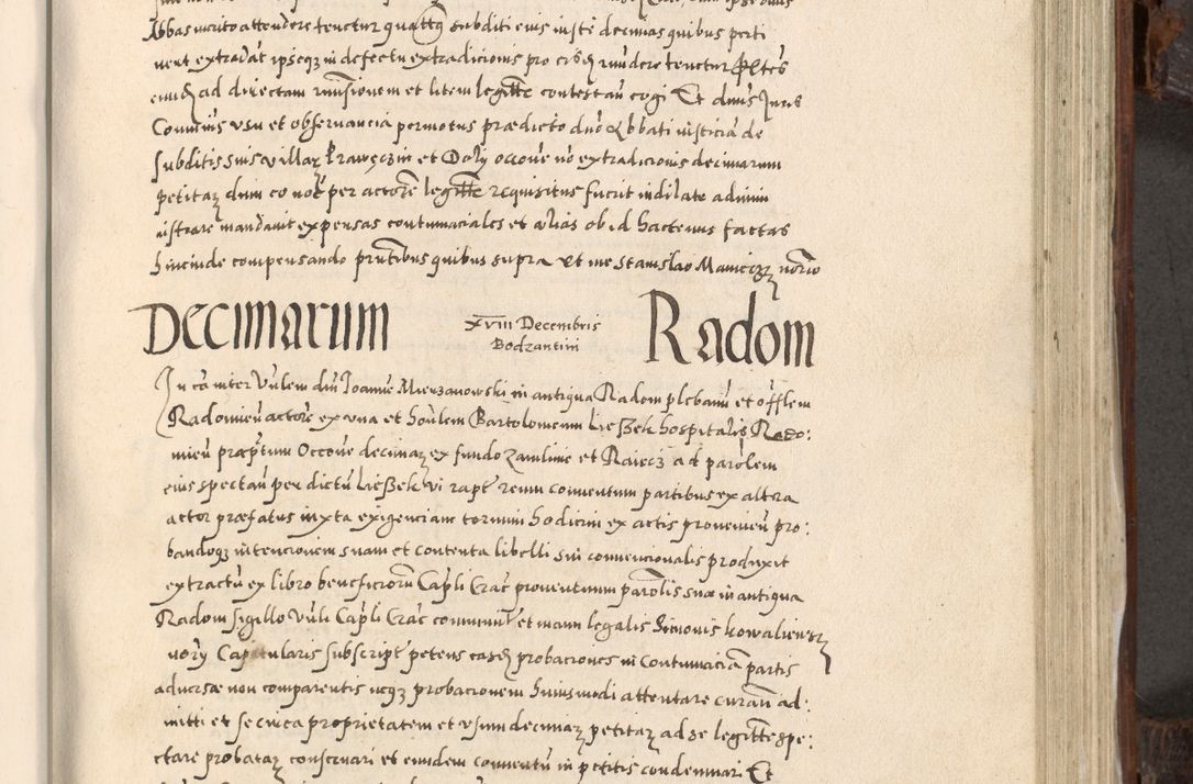 Zdjęcie nr 614 dla obiektu archiwalnego: Acta actorum, constitutionum, obligationum, resignationum, quietationum tempore R. D. Petr Myszkowski, episcopi Cracoviensis, qui post mortem R. D. Francisci Krasiński, episcopi Cracoviensis solius Dei optimi maximi benignitate, Serenissimi Stephani regis Poloniase favore et clementia ex Plocensi ad Cracoviensem auctoritate Ssmi Gregorii XIII successit ab anno 1577 mense Novembri ad annum 1591 mensem Aprilem successive acticatorum.