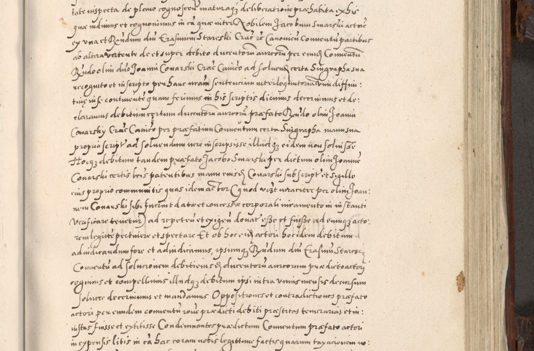Zdjęcie nr 600 dla obiektu archiwalnego: Acta actorum, constitutionum, obligationum, resignationum, quietationum tempore R. D. Petr Myszkowski, episcopi Cracoviensis, qui post mortem R. D. Francisci Krasiński, episcopi Cracoviensis solius Dei optimi maximi benignitate, Serenissimi Stephani regis Poloniase favore et clementia ex Plocensi ad Cracoviensem auctoritate Ssmi Gregorii XIII successit ab anno 1577 mense Novembri ad annum 1591 mensem Aprilem successive acticatorum.