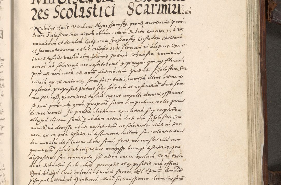 Zdjęcie nr 792 dla obiektu archiwalnego: Acta actorum, constitutionum, obligationum, resignationum, quietationum tempore R. D. Petr Myszkowski, episcopi Cracoviensis, qui post mortem R. D. Francisci Krasiński, episcopi Cracoviensis solius Dei optimi maximi benignitate, Serenissimi Stephani regis Poloniase favore et clementia ex Plocensi ad Cracoviensem auctoritate Ssmi Gregorii XIII successit ab anno 1577 mense Novembri ad annum 1591 mensem Aprilem successive acticatorum.