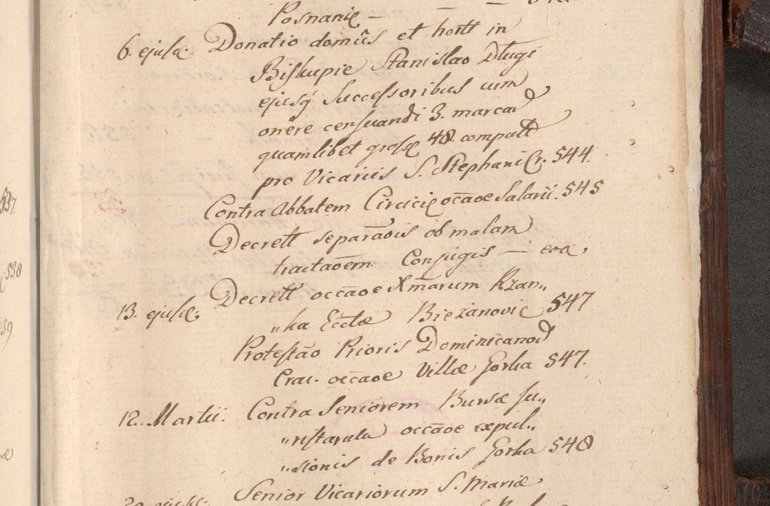Zdjęcie nr 1142 dla obiektu archiwalnego: Acta actorum, constitutionum, obligationum, resignationum, quietationum tempore R. D. Petr Myszkowski, episcopi Cracoviensis, qui post mortem R. D. Francisci Krasiński, episcopi Cracoviensis solius Dei optimi maximi benignitate, Serenissimi Stephani regis Poloniase favore et clementia ex Plocensi ad Cracoviensem auctoritate Ssmi Gregorii XIII successit ab anno 1577 mense Novembri ad annum 1591 mensem Aprilem successive acticatorum.