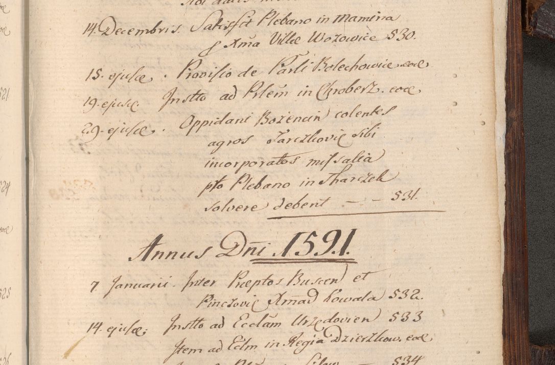 Zdjęcie nr 1140 dla obiektu archiwalnego: Acta actorum, constitutionum, obligationum, resignationum, quietationum tempore R. D. Petr Myszkowski, episcopi Cracoviensis, qui post mortem R. D. Francisci Krasiński, episcopi Cracoviensis solius Dei optimi maximi benignitate, Serenissimi Stephani regis Poloniase favore et clementia ex Plocensi ad Cracoviensem auctoritate Ssmi Gregorii XIII successit ab anno 1577 mense Novembri ad annum 1591 mensem Aprilem successive acticatorum.