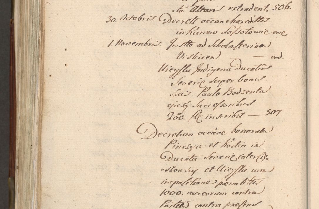 Zdjęcie nr 1137 dla obiektu archiwalnego: Acta actorum, constitutionum, obligationum, resignationum, quietationum tempore R. D. Petr Myszkowski, episcopi Cracoviensis, qui post mortem R. D. Francisci Krasiński, episcopi Cracoviensis solius Dei optimi maximi benignitate, Serenissimi Stephani regis Poloniase favore et clementia ex Plocensi ad Cracoviensem auctoritate Ssmi Gregorii XIII successit ab anno 1577 mense Novembri ad annum 1591 mensem Aprilem successive acticatorum.