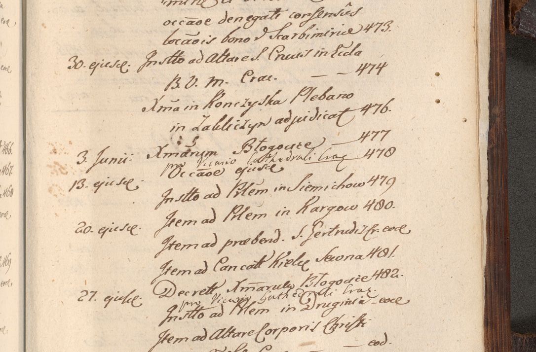 Zdjęcie nr 1134 dla obiektu archiwalnego: Acta actorum, constitutionum, obligationum, resignationum, quietationum tempore R. D. Petr Myszkowski, episcopi Cracoviensis, qui post mortem R. D. Francisci Krasiński, episcopi Cracoviensis solius Dei optimi maximi benignitate, Serenissimi Stephani regis Poloniase favore et clementia ex Plocensi ad Cracoviensem auctoritate Ssmi Gregorii XIII successit ab anno 1577 mense Novembri ad annum 1591 mensem Aprilem successive acticatorum.