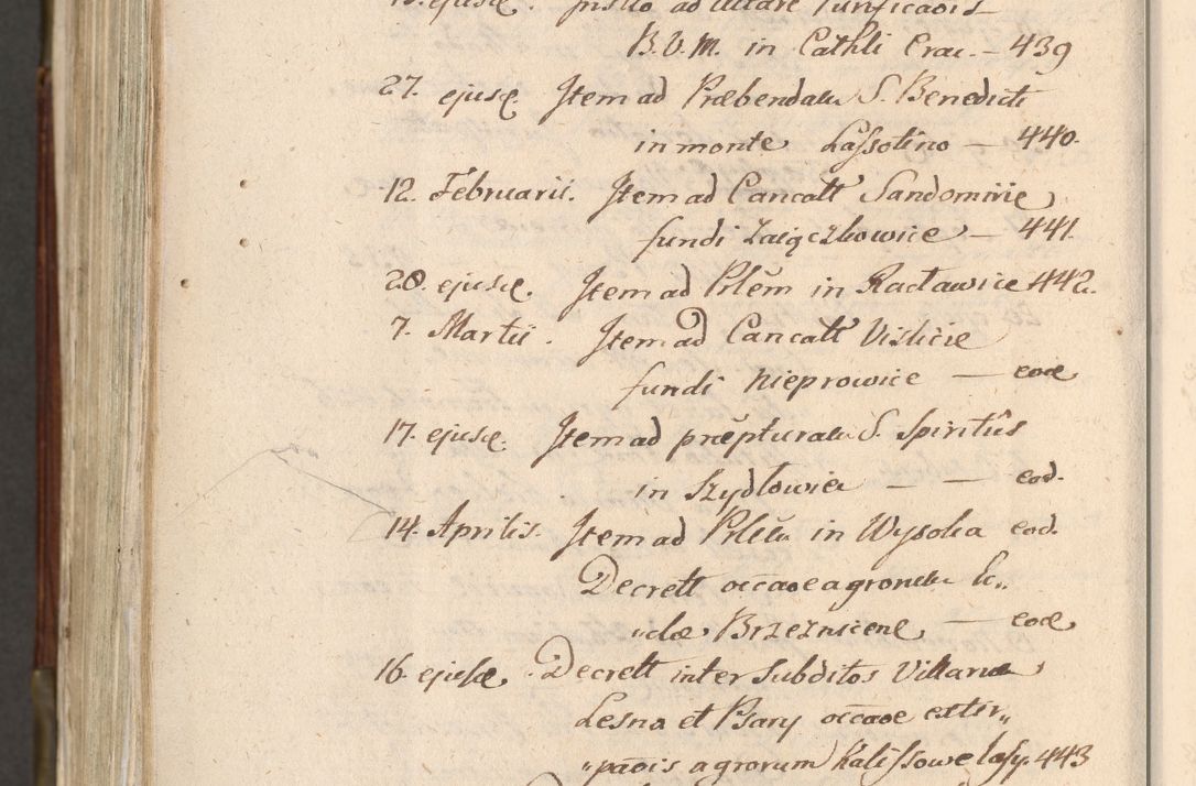 Zdjęcie nr 1129 dla obiektu archiwalnego: Acta actorum, constitutionum, obligationum, resignationum, quietationum tempore R. D. Petr Myszkowski, episcopi Cracoviensis, qui post mortem R. D. Francisci Krasiński, episcopi Cracoviensis solius Dei optimi maximi benignitate, Serenissimi Stephani regis Poloniase favore et clementia ex Plocensi ad Cracoviensem auctoritate Ssmi Gregorii XIII successit ab anno 1577 mense Novembri ad annum 1591 mensem Aprilem successive acticatorum.