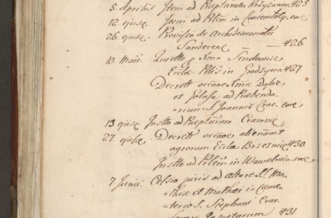 Zdjęcie nr 1127 dla obiektu archiwalnego: Acta actorum, constitutionum, obligationum, resignationum, quietationum tempore R. D. Petr Myszkowski, episcopi Cracoviensis, qui post mortem R. D. Francisci Krasiński, episcopi Cracoviensis solius Dei optimi maximi benignitate, Serenissimi Stephani regis Poloniase favore et clementia ex Plocensi ad Cracoviensem auctoritate Ssmi Gregorii XIII successit ab anno 1577 mense Novembri ad annum 1591 mensem Aprilem successive acticatorum.
