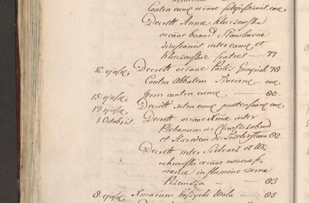 Zdjęcie nr 1107 dla obiektu archiwalnego: Acta actorum, constitutionum, obligationum, resignationum, quietationum tempore R. D. Petr Myszkowski, episcopi Cracoviensis, qui post mortem R. D. Francisci Krasiński, episcopi Cracoviensis solius Dei optimi maximi benignitate, Serenissimi Stephani regis Poloniase favore et clementia ex Plocensi ad Cracoviensem auctoritate Ssmi Gregorii XIII successit ab anno 1577 mense Novembri ad annum 1591 mensem Aprilem successive acticatorum.