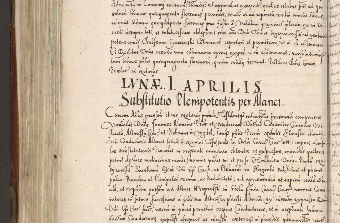 Zdjęcie nr 1097 dla obiektu archiwalnego: Acta actorum, constitutionum, obligationum, resignationum, quietationum tempore R. D. Petr Myszkowski, episcopi Cracoviensis, qui post mortem R. D. Francisci Krasiński, episcopi Cracoviensis solius Dei optimi maximi benignitate, Serenissimi Stephani regis Poloniase favore et clementia ex Plocensi ad Cracoviensem auctoritate Ssmi Gregorii XIII successit ab anno 1577 mense Novembri ad annum 1591 mensem Aprilem successive acticatorum.