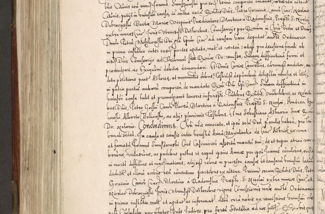 Zdjęcie nr 1083 dla obiektu archiwalnego: Acta actorum, constitutionum, obligationum, resignationum, quietationum tempore R. D. Petr Myszkowski, episcopi Cracoviensis, qui post mortem R. D. Francisci Krasiński, episcopi Cracoviensis solius Dei optimi maximi benignitate, Serenissimi Stephani regis Poloniase favore et clementia ex Plocensi ad Cracoviensem auctoritate Ssmi Gregorii XIII successit ab anno 1577 mense Novembri ad annum 1591 mensem Aprilem successive acticatorum.