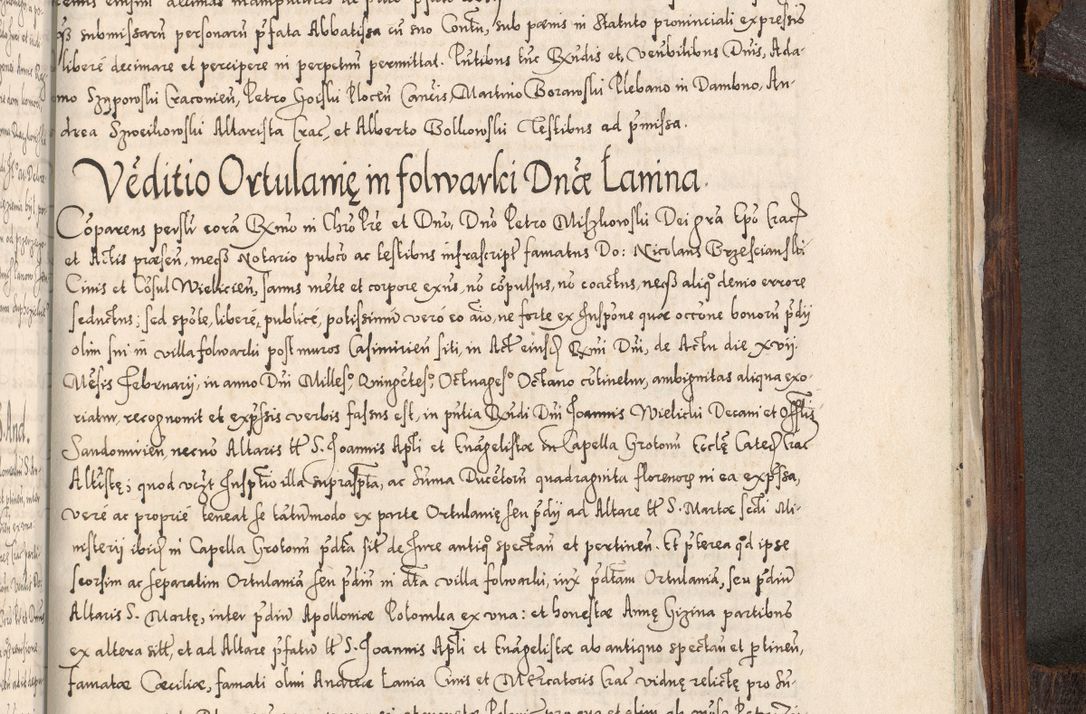 Zdjęcie nr 1070 dla obiektu archiwalnego: Acta actorum, constitutionum, obligationum, resignationum, quietationum tempore R. D. Petr Myszkowski, episcopi Cracoviensis, qui post mortem R. D. Francisci Krasiński, episcopi Cracoviensis solius Dei optimi maximi benignitate, Serenissimi Stephani regis Poloniase favore et clementia ex Plocensi ad Cracoviensem auctoritate Ssmi Gregorii XIII successit ab anno 1577 mense Novembri ad annum 1591 mensem Aprilem successive acticatorum.