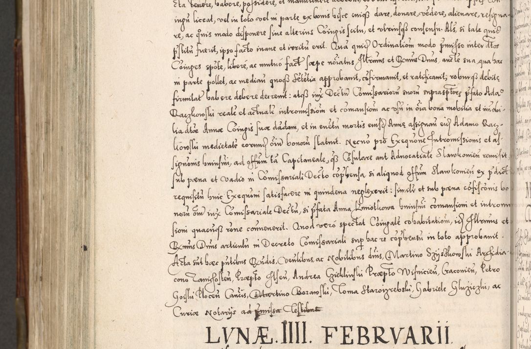 Zdjęcie nr 1063 dla obiektu archiwalnego: Acta actorum, constitutionum, obligationum, resignationum, quietationum tempore R. D. Petr Myszkowski, episcopi Cracoviensis, qui post mortem R. D. Francisci Krasiński, episcopi Cracoviensis solius Dei optimi maximi benignitate, Serenissimi Stephani regis Poloniase favore et clementia ex Plocensi ad Cracoviensem auctoritate Ssmi Gregorii XIII successit ab anno 1577 mense Novembri ad annum 1591 mensem Aprilem successive acticatorum.