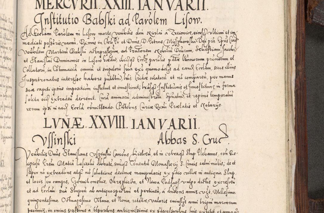 Zdjęcie nr 1060 dla obiektu archiwalnego: Acta actorum, constitutionum, obligationum, resignationum, quietationum tempore R. D. Petr Myszkowski, episcopi Cracoviensis, qui post mortem R. D. Francisci Krasiński, episcopi Cracoviensis solius Dei optimi maximi benignitate, Serenissimi Stephani regis Poloniase favore et clementia ex Plocensi ad Cracoviensem auctoritate Ssmi Gregorii XIII successit ab anno 1577 mense Novembri ad annum 1591 mensem Aprilem successive acticatorum.