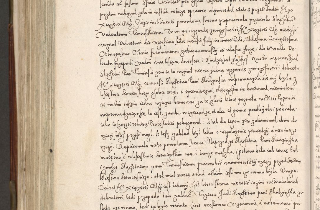 Zdjęcie nr 1055 dla obiektu archiwalnego: Acta actorum, constitutionum, obligationum, resignationum, quietationum tempore R. D. Petr Myszkowski, episcopi Cracoviensis, qui post mortem R. D. Francisci Krasiński, episcopi Cracoviensis solius Dei optimi maximi benignitate, Serenissimi Stephani regis Poloniase favore et clementia ex Plocensi ad Cracoviensem auctoritate Ssmi Gregorii XIII successit ab anno 1577 mense Novembri ad annum 1591 mensem Aprilem successive acticatorum.