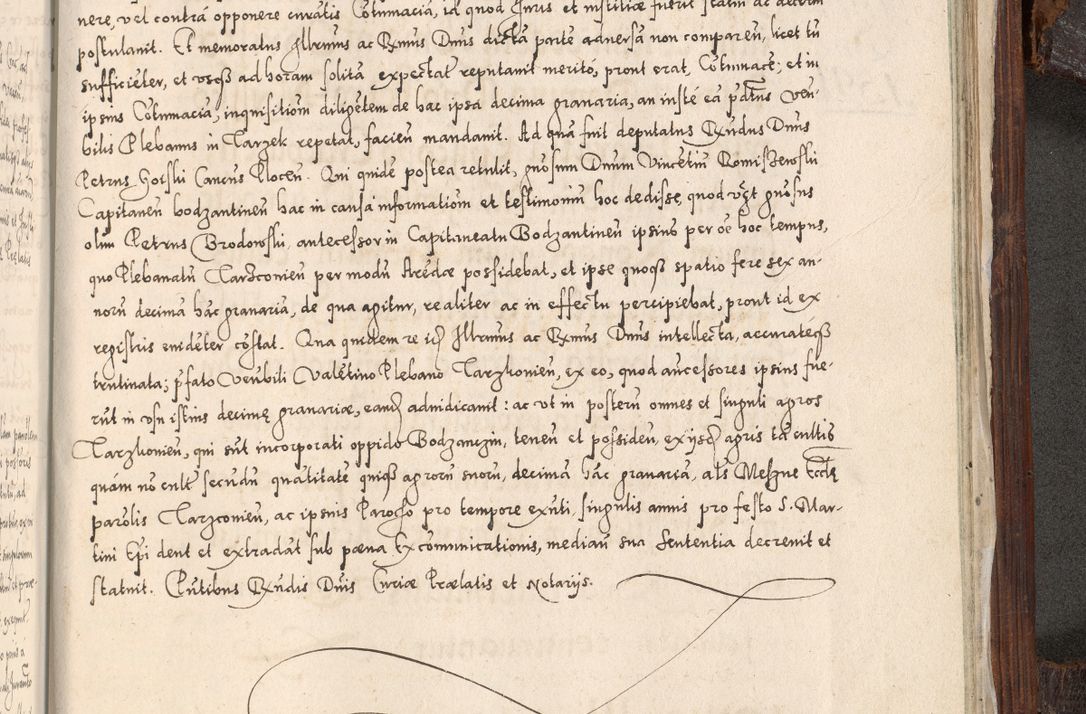 Zdjęcie nr 1052 dla obiektu archiwalnego: Acta actorum, constitutionum, obligationum, resignationum, quietationum tempore R. D. Petr Myszkowski, episcopi Cracoviensis, qui post mortem R. D. Francisci Krasiński, episcopi Cracoviensis solius Dei optimi maximi benignitate, Serenissimi Stephani regis Poloniase favore et clementia ex Plocensi ad Cracoviensem auctoritate Ssmi Gregorii XIII successit ab anno 1577 mense Novembri ad annum 1591 mensem Aprilem successive acticatorum.