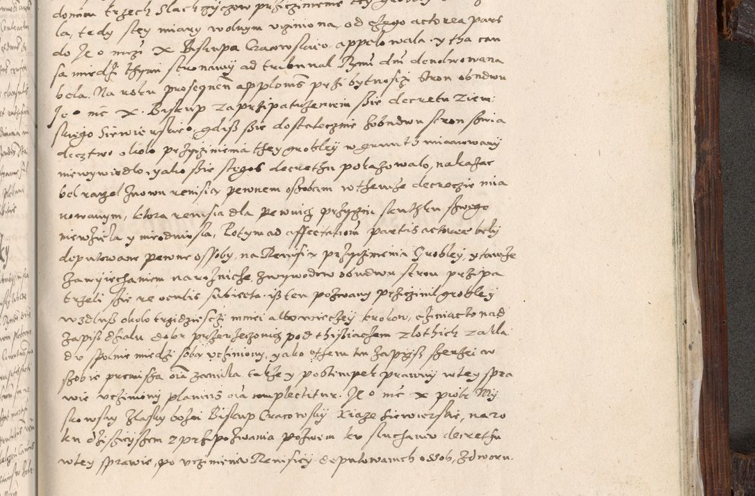 Zdjęcie nr 1038 dla obiektu archiwalnego: Acta actorum, constitutionum, obligationum, resignationum, quietationum tempore R. D. Petr Myszkowski, episcopi Cracoviensis, qui post mortem R. D. Francisci Krasiński, episcopi Cracoviensis solius Dei optimi maximi benignitate, Serenissimi Stephani regis Poloniase favore et clementia ex Plocensi ad Cracoviensem auctoritate Ssmi Gregorii XIII successit ab anno 1577 mense Novembri ad annum 1591 mensem Aprilem successive acticatorum.
