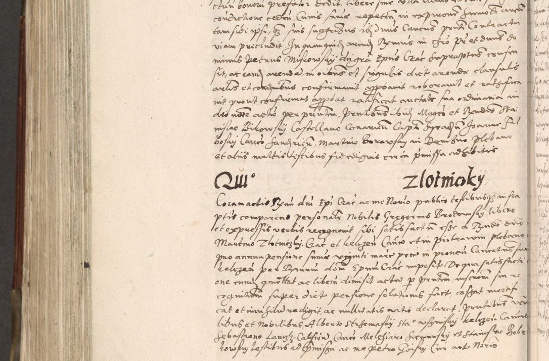 Zdjęcie nr 1037 dla obiektu archiwalnego: Acta actorum, constitutionum, obligationum, resignationum, quietationum tempore R. D. Petr Myszkowski, episcopi Cracoviensis, qui post mortem R. D. Francisci Krasiński, episcopi Cracoviensis solius Dei optimi maximi benignitate, Serenissimi Stephani regis Poloniase favore et clementia ex Plocensi ad Cracoviensem auctoritate Ssmi Gregorii XIII successit ab anno 1577 mense Novembri ad annum 1591 mensem Aprilem successive acticatorum.