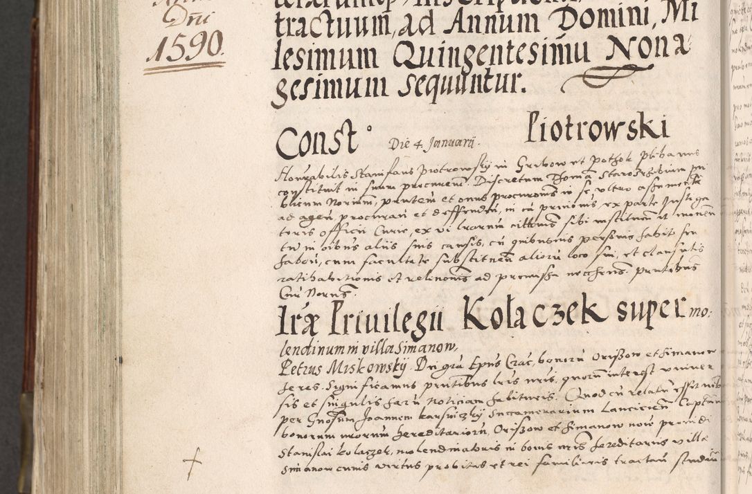 Zdjęcie nr 1017 dla obiektu archiwalnego: Acta actorum, constitutionum, obligationum, resignationum, quietationum tempore R. D. Petr Myszkowski, episcopi Cracoviensis, qui post mortem R. D. Francisci Krasiński, episcopi Cracoviensis solius Dei optimi maximi benignitate, Serenissimi Stephani regis Poloniase favore et clementia ex Plocensi ad Cracoviensem auctoritate Ssmi Gregorii XIII successit ab anno 1577 mense Novembri ad annum 1591 mensem Aprilem successive acticatorum.