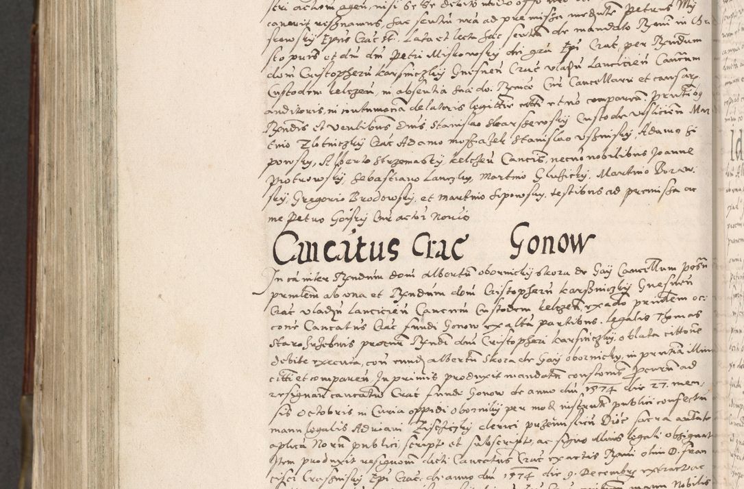 Zdjęcie nr 1011 dla obiektu archiwalnego: Acta actorum, constitutionum, obligationum, resignationum, quietationum tempore R. D. Petr Myszkowski, episcopi Cracoviensis, qui post mortem R. D. Francisci Krasiński, episcopi Cracoviensis solius Dei optimi maximi benignitate, Serenissimi Stephani regis Poloniase favore et clementia ex Plocensi ad Cracoviensem auctoritate Ssmi Gregorii XIII successit ab anno 1577 mense Novembri ad annum 1591 mensem Aprilem successive acticatorum.