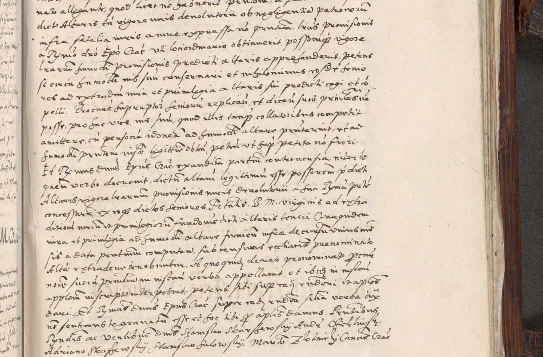 Zdjęcie nr 1002 dla obiektu archiwalnego: Acta actorum, constitutionum, obligationum, resignationum, quietationum tempore R. D. Petr Myszkowski, episcopi Cracoviensis, qui post mortem R. D. Francisci Krasiński, episcopi Cracoviensis solius Dei optimi maximi benignitate, Serenissimi Stephani regis Poloniase favore et clementia ex Plocensi ad Cracoviensem auctoritate Ssmi Gregorii XIII successit ab anno 1577 mense Novembri ad annum 1591 mensem Aprilem successive acticatorum.