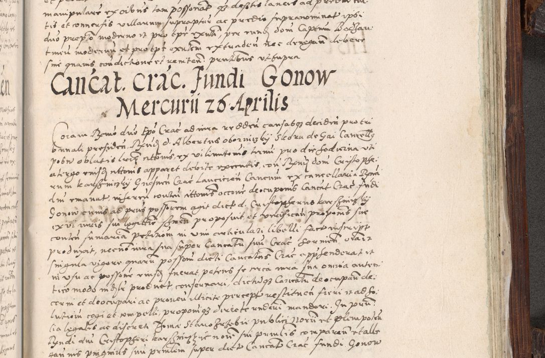 Zdjęcie nr 984 dla obiektu archiwalnego: Acta actorum, constitutionum, obligationum, resignationum, quietationum tempore R. D. Petr Myszkowski, episcopi Cracoviensis, qui post mortem R. D. Francisci Krasiński, episcopi Cracoviensis solius Dei optimi maximi benignitate, Serenissimi Stephani regis Poloniase favore et clementia ex Plocensi ad Cracoviensem auctoritate Ssmi Gregorii XIII successit ab anno 1577 mense Novembri ad annum 1591 mensem Aprilem successive acticatorum.