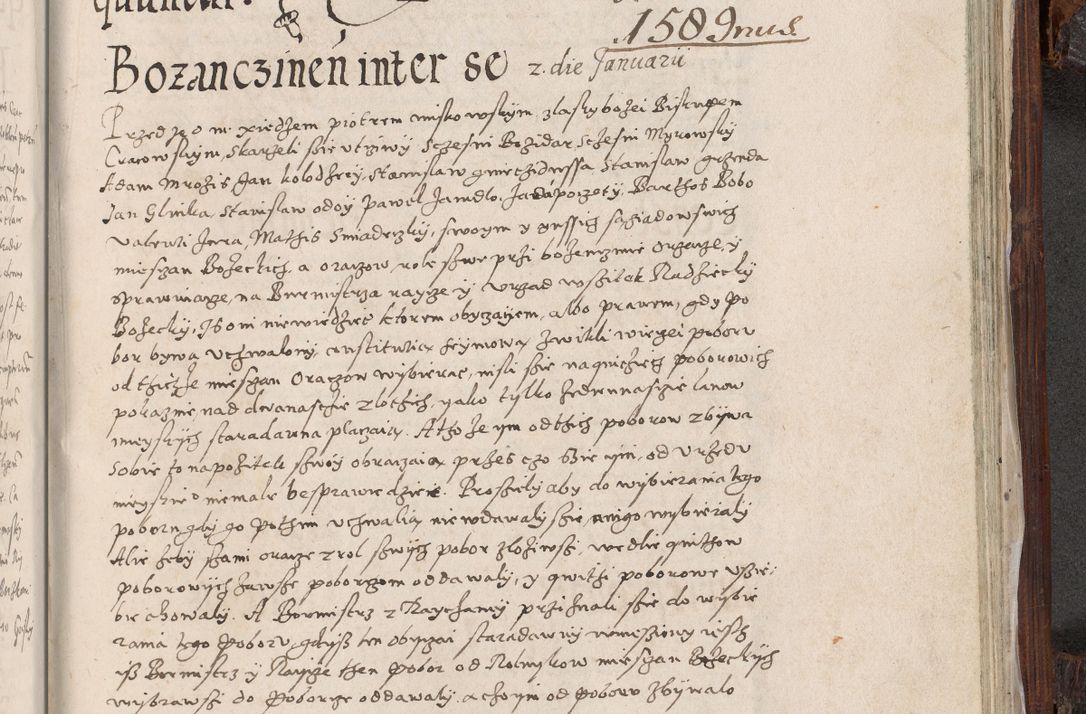 Zdjęcie nr 966 dla obiektu archiwalnego: Acta actorum, constitutionum, obligationum, resignationum, quietationum tempore R. D. Petr Myszkowski, episcopi Cracoviensis, qui post mortem R. D. Francisci Krasiński, episcopi Cracoviensis solius Dei optimi maximi benignitate, Serenissimi Stephani regis Poloniase favore et clementia ex Plocensi ad Cracoviensem auctoritate Ssmi Gregorii XIII successit ab anno 1577 mense Novembri ad annum 1591 mensem Aprilem successive acticatorum.