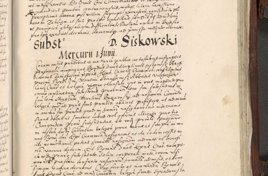 Zdjęcie nr 942 dla obiektu archiwalnego: Acta actorum, constitutionum, obligationum, resignationum, quietationum tempore R. D. Petr Myszkowski, episcopi Cracoviensis, qui post mortem R. D. Francisci Krasiński, episcopi Cracoviensis solius Dei optimi maximi benignitate, Serenissimi Stephani regis Poloniase favore et clementia ex Plocensi ad Cracoviensem auctoritate Ssmi Gregorii XIII successit ab anno 1577 mense Novembri ad annum 1591 mensem Aprilem successive acticatorum.