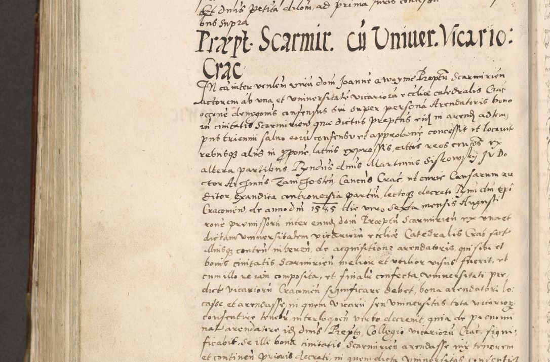 Zdjęcie nr 937 dla obiektu archiwalnego: Acta actorum, constitutionum, obligationum, resignationum, quietationum tempore R. D. Petr Myszkowski, episcopi Cracoviensis, qui post mortem R. D. Francisci Krasiński, episcopi Cracoviensis solius Dei optimi maximi benignitate, Serenissimi Stephani regis Poloniase favore et clementia ex Plocensi ad Cracoviensem auctoritate Ssmi Gregorii XIII successit ab anno 1577 mense Novembri ad annum 1591 mensem Aprilem successive acticatorum.