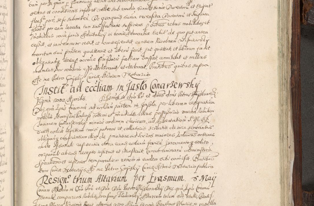 Zdjęcie nr 926 dla obiektu archiwalnego: Acta actorum, constitutionum, obligationum, resignationum, quietationum tempore R. D. Petr Myszkowski, episcopi Cracoviensis, qui post mortem R. D. Francisci Krasiński, episcopi Cracoviensis solius Dei optimi maximi benignitate, Serenissimi Stephani regis Poloniase favore et clementia ex Plocensi ad Cracoviensem auctoritate Ssmi Gregorii XIII successit ab anno 1577 mense Novembri ad annum 1591 mensem Aprilem successive acticatorum.