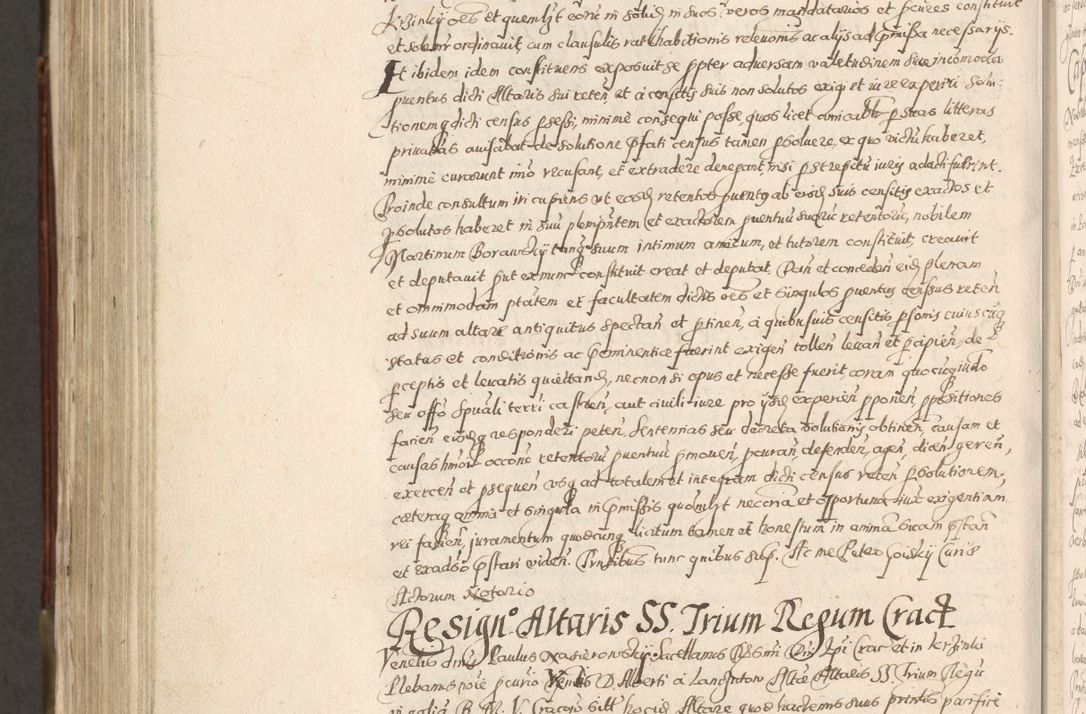 Zdjęcie nr 919 dla obiektu archiwalnego: Acta actorum, constitutionum, obligationum, resignationum, quietationum tempore R. D. Petr Myszkowski, episcopi Cracoviensis, qui post mortem R. D. Francisci Krasiński, episcopi Cracoviensis solius Dei optimi maximi benignitate, Serenissimi Stephani regis Poloniase favore et clementia ex Plocensi ad Cracoviensem auctoritate Ssmi Gregorii XIII successit ab anno 1577 mense Novembri ad annum 1591 mensem Aprilem successive acticatorum.