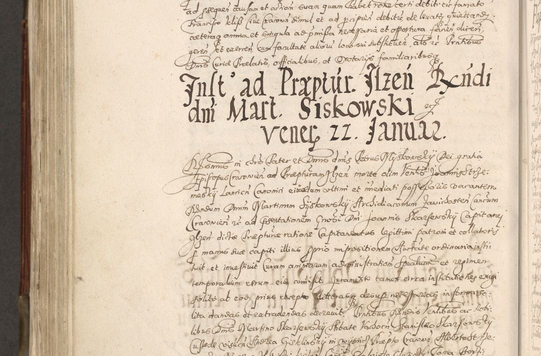 Zdjęcie nr 909 dla obiektu archiwalnego: Acta actorum, constitutionum, obligationum, resignationum, quietationum tempore R. D. Petr Myszkowski, episcopi Cracoviensis, qui post mortem R. D. Francisci Krasiński, episcopi Cracoviensis solius Dei optimi maximi benignitate, Serenissimi Stephani regis Poloniase favore et clementia ex Plocensi ad Cracoviensem auctoritate Ssmi Gregorii XIII successit ab anno 1577 mense Novembri ad annum 1591 mensem Aprilem successive acticatorum.
