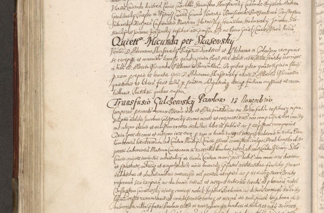 Zdjęcie nr 905 dla obiektu archiwalnego: Acta actorum, constitutionum, obligationum, resignationum, quietationum tempore R. D. Petr Myszkowski, episcopi Cracoviensis, qui post mortem R. D. Francisci Krasiński, episcopi Cracoviensis solius Dei optimi maximi benignitate, Serenissimi Stephani regis Poloniase favore et clementia ex Plocensi ad Cracoviensem auctoritate Ssmi Gregorii XIII successit ab anno 1577 mense Novembri ad annum 1591 mensem Aprilem successive acticatorum.