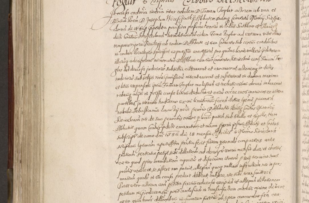 Zdjęcie nr 895 dla obiektu archiwalnego: Acta actorum, constitutionum, obligationum, resignationum, quietationum tempore R. D. Petr Myszkowski, episcopi Cracoviensis, qui post mortem R. D. Francisci Krasiński, episcopi Cracoviensis solius Dei optimi maximi benignitate, Serenissimi Stephani regis Poloniase favore et clementia ex Plocensi ad Cracoviensem auctoritate Ssmi Gregorii XIII successit ab anno 1577 mense Novembri ad annum 1591 mensem Aprilem successive acticatorum.