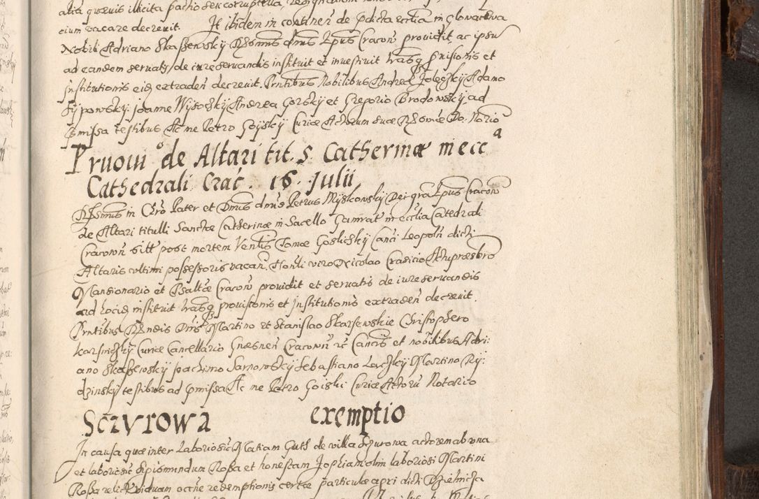 Zdjęcie nr 882 dla obiektu archiwalnego: Acta actorum, constitutionum, obligationum, resignationum, quietationum tempore R. D. Petr Myszkowski, episcopi Cracoviensis, qui post mortem R. D. Francisci Krasiński, episcopi Cracoviensis solius Dei optimi maximi benignitate, Serenissimi Stephani regis Poloniase favore et clementia ex Plocensi ad Cracoviensem auctoritate Ssmi Gregorii XIII successit ab anno 1577 mense Novembri ad annum 1591 mensem Aprilem successive acticatorum.