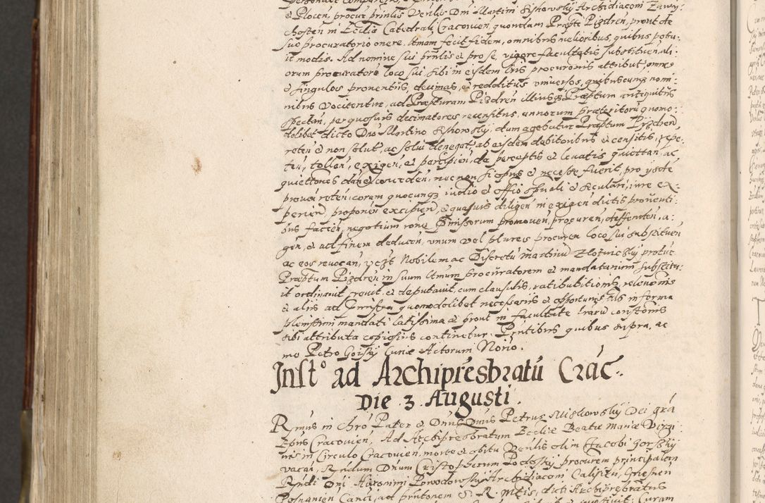 Zdjęcie nr 857 dla obiektu archiwalnego: Acta actorum, constitutionum, obligationum, resignationum, quietationum tempore R. D. Petr Myszkowski, episcopi Cracoviensis, qui post mortem R. D. Francisci Krasiński, episcopi Cracoviensis solius Dei optimi maximi benignitate, Serenissimi Stephani regis Poloniase favore et clementia ex Plocensi ad Cracoviensem auctoritate Ssmi Gregorii XIII successit ab anno 1577 mense Novembri ad annum 1591 mensem Aprilem successive acticatorum.
