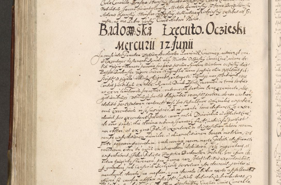 Zdjęcie nr 853 dla obiektu archiwalnego: Acta actorum, constitutionum, obligationum, resignationum, quietationum tempore R. D. Petr Myszkowski, episcopi Cracoviensis, qui post mortem R. D. Francisci Krasiński, episcopi Cracoviensis solius Dei optimi maximi benignitate, Serenissimi Stephani regis Poloniase favore et clementia ex Plocensi ad Cracoviensem auctoritate Ssmi Gregorii XIII successit ab anno 1577 mense Novembri ad annum 1591 mensem Aprilem successive acticatorum.