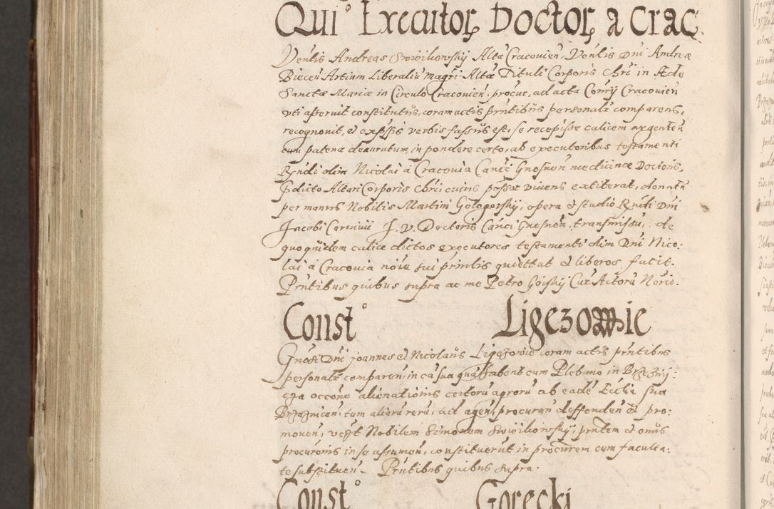 Zdjęcie nr 849 dla obiektu archiwalnego: Acta actorum, constitutionum, obligationum, resignationum, quietationum tempore R. D. Petr Myszkowski, episcopi Cracoviensis, qui post mortem R. D. Francisci Krasiński, episcopi Cracoviensis solius Dei optimi maximi benignitate, Serenissimi Stephani regis Poloniase favore et clementia ex Plocensi ad Cracoviensem auctoritate Ssmi Gregorii XIII successit ab anno 1577 mense Novembri ad annum 1591 mensem Aprilem successive acticatorum.