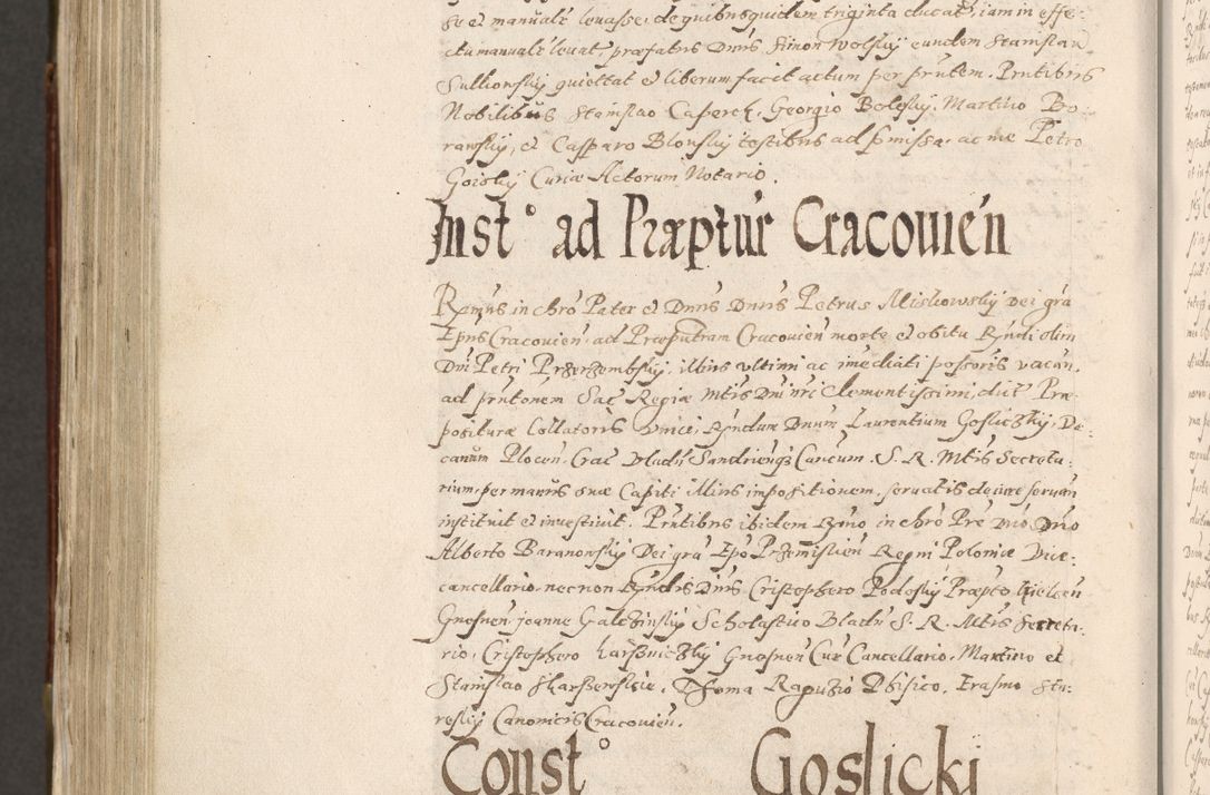 Zdjęcie nr 847 dla obiektu archiwalnego: Acta actorum, constitutionum, obligationum, resignationum, quietationum tempore R. D. Petr Myszkowski, episcopi Cracoviensis, qui post mortem R. D. Francisci Krasiński, episcopi Cracoviensis solius Dei optimi maximi benignitate, Serenissimi Stephani regis Poloniase favore et clementia ex Plocensi ad Cracoviensem auctoritate Ssmi Gregorii XIII successit ab anno 1577 mense Novembri ad annum 1591 mensem Aprilem successive acticatorum.