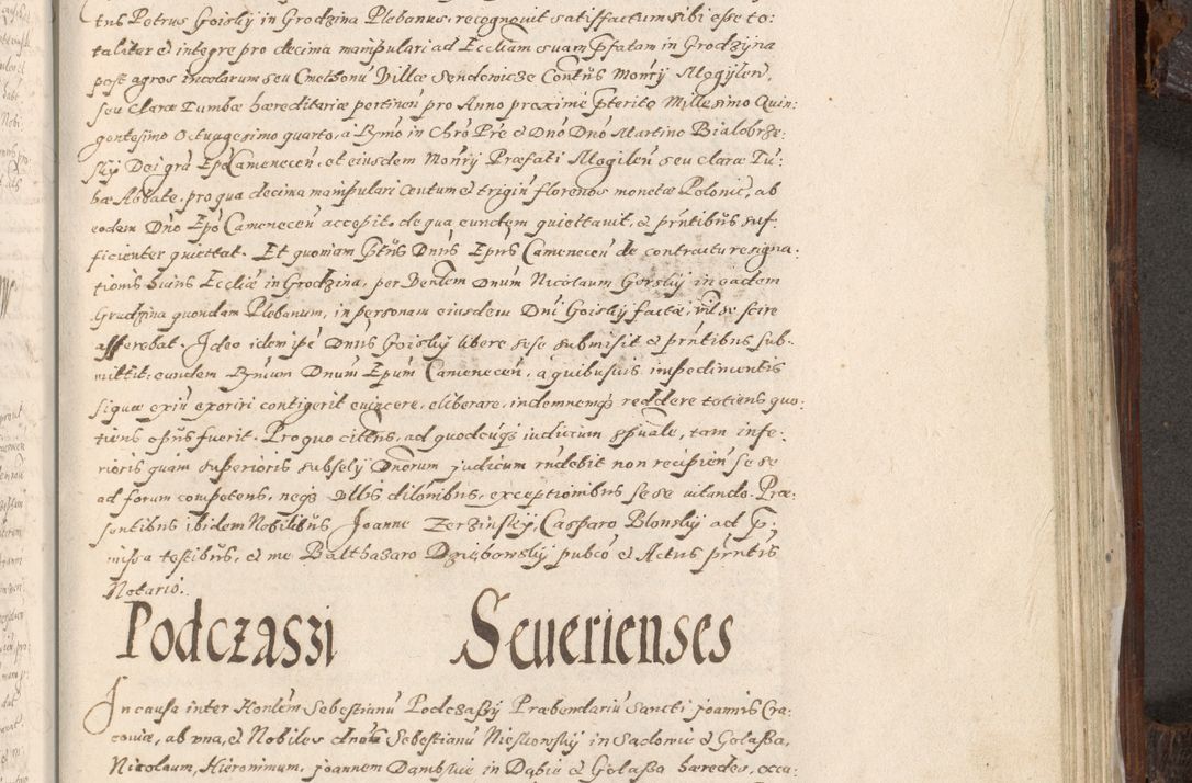 Zdjęcie nr 844 dla obiektu archiwalnego: Acta actorum, constitutionum, obligationum, resignationum, quietationum tempore R. D. Petr Myszkowski, episcopi Cracoviensis, qui post mortem R. D. Francisci Krasiński, episcopi Cracoviensis solius Dei optimi maximi benignitate, Serenissimi Stephani regis Poloniase favore et clementia ex Plocensi ad Cracoviensem auctoritate Ssmi Gregorii XIII successit ab anno 1577 mense Novembri ad annum 1591 mensem Aprilem successive acticatorum.