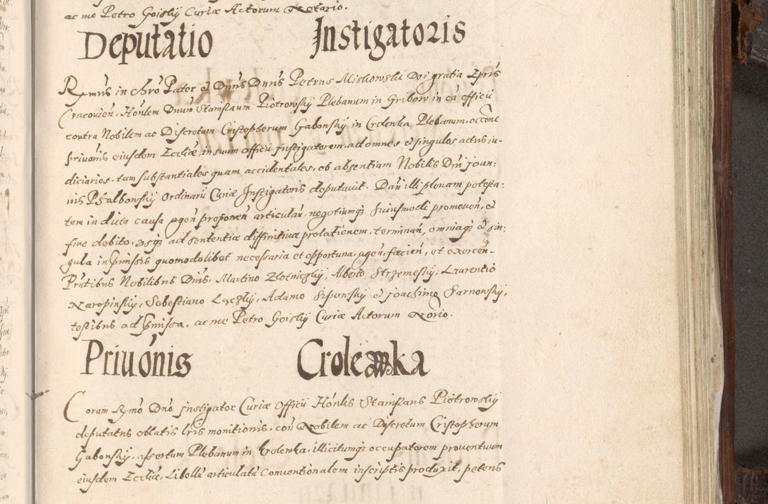 Zdjęcie nr 830 dla obiektu archiwalnego: Acta actorum, constitutionum, obligationum, resignationum, quietationum tempore R. D. Petr Myszkowski, episcopi Cracoviensis, qui post mortem R. D. Francisci Krasiński, episcopi Cracoviensis solius Dei optimi maximi benignitate, Serenissimi Stephani regis Poloniase favore et clementia ex Plocensi ad Cracoviensem auctoritate Ssmi Gregorii XIII successit ab anno 1577 mense Novembri ad annum 1591 mensem Aprilem successive acticatorum.